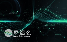 AE模板科幻粒子波浪高科技线条动画自然科学宣传片头