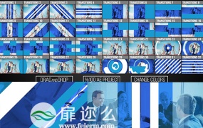 AE模板32种企业公司图形动画宣传视频转场效果