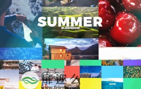 AE模板快速干净快动态幻灯片夏季假期旅游视频