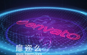 AE模板Logo演绎科技感冲击波热浪特效标志片头动画