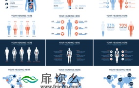 AE模板医学方面信息图表分析医疗数据动画效果