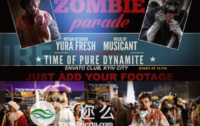 AE模板万圣节恐怖毛骨悚然僵尸晚会大游行