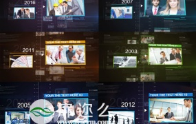 AE模板技时间线展示公司项目企业发展历程科