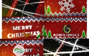 AE模板针织温馨圣诞节快乐片头动画