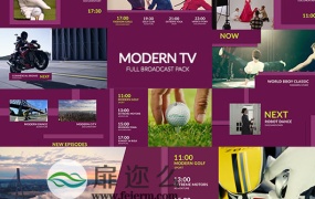 AE模板4K分辨率电视栏目时尚品牌TV频道包装片头