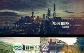 AE模板视差显示史诗级电影幻灯片视频动画