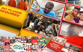 AE模板节假日生日3D立方体纪念日相册专辑幻灯片动画