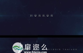 AE模板大气科幻电影宣传预告片片故障动画开场视频