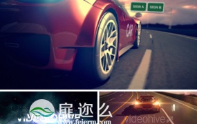 AE模板赛车汽车速度驱动器能源展示视频动画
