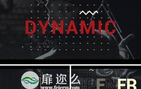 AE模板时尚动感文本标题动画夜店DJ动感特效