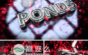 AE模板E3D制作的金属质感三维文字片头动画特效