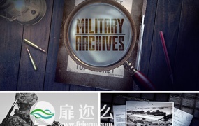AE模板军事记录档案历史战争宣传视频