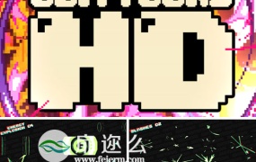 8Bit风格手绘经典视频游戏街机冒险像素卡通视频动画