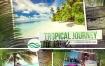 AE模板棕榈树热带度假旅游胜地相册动画