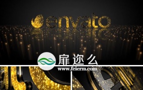 AE模板豪华金色企业颁奖晚会3DLOGO演绎动画