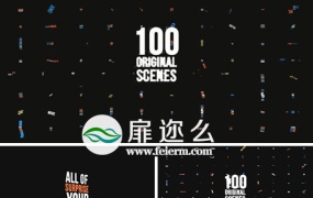 AE模板100款4K分辨率文本标题排版动画效果