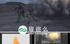 视频素材4K高清粉尘火焰爆炸素材