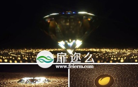 AE模板大气豪华黄金色的珠宝闪闪发光钻石logo演绎动画