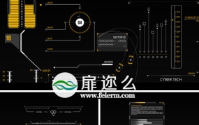 AE模板25个组HUD信息图表科技感界面动画元素