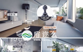 AE模板33款信息展示线条长度测量高科技呼叫指示线动画