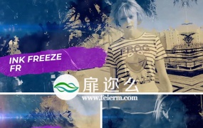 AE模板水墨油漆定格绘图电影肖像预告片包装动画