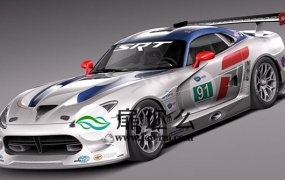 3D模型道奇蝰蛇跑车模型 SQUIR – Dodge Viper GTS-R 2013