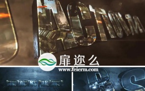 AE模板故障失真炫酷大气的三维文字片头开场动画