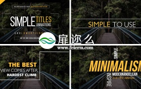 AE+PR模板30组4K文字标题字幕动画预设