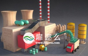 C4D模型:180个可爱卡通创意低多边形The Happy ToolBox Model Pack v1