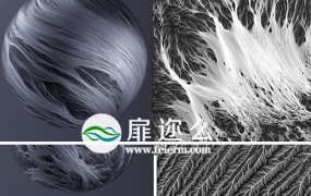 材质贴图:115张2K抽象神经纤维视网膜贴图材质
