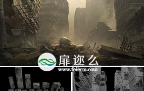 城市废墟场景3D模型 Kitbash3D – WARZONE