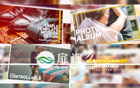AE模板3D婚纱照片相册唯美婚礼生日幻灯片展示视频动画