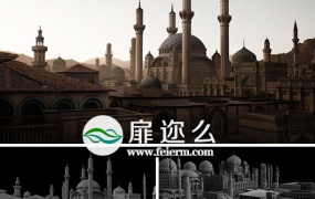 中东地区楼房建筑场景3D模型 Kitbash3D – MIDDLE EAST