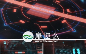 AE模板:HUD界面高科技介绍人物角色动画电影游戏开场片头
