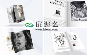 AE模板书籍封面作者杂志三维翻页促销片头动画