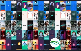 AE模板广告手机app社交软件Instagram界面动画