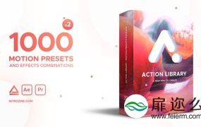 AE脚本:图层物体运动出入动画预设 Action Library Win和Mac
