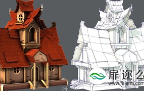 3D模型:卡通游戏房屋模型