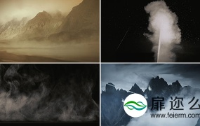 视频素材:100组4K灰尘粒子烟雾特效合成素材