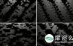 VJ视频素材：3D立体黑酷蜂巢效应图形动画