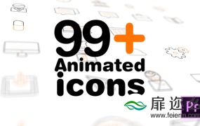 PR预设:99个mogrt图标动画99+ Icons Mogrt