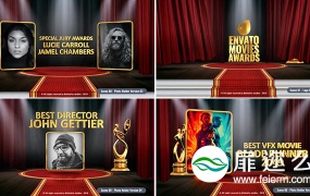 AE模板金色豪华奥斯卡电影奖颁奖典礼Awards Show