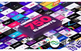 AE脚本+PR预设:750+商品介绍时尚排版宣传包装Logo动画文字标题字幕条转场过渡背景元素包V1.3.1(支持2019)