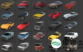 3D模型:美国汽车 Cubebrush – American Cars Ultimate Collection