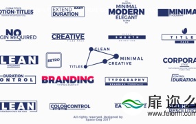 AE模板动力学文字标题排版字幕动画Titles