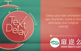 AE脚本:文字延迟MG动画 Aescripts TextDelay V1.5