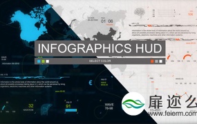 AE模板-未来高科技科幻屏幕感信息数据HUD动画简洁元素包