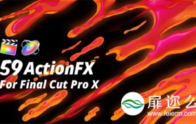 FCPX插件:59组MG火焰爆炸烟雾水流能量电流卡通元素动画