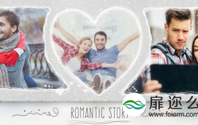 AE模板-浪漫婚礼结婚纪念日情人节简笔画相册动画
