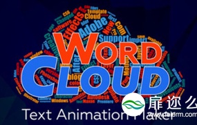 AE脚本:文字汇聚图形变换动画 Aescripts Word Cloud v1.0.3